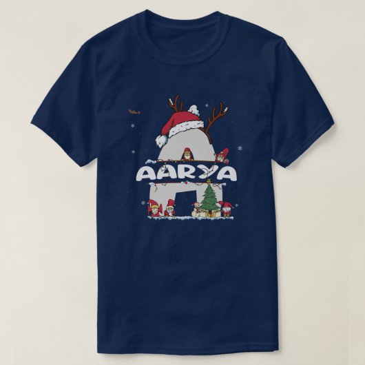Aarya Christmasw Aarya Name for funny Xmas T-shirt (Design voorkant)