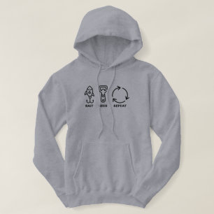 Aas. Bier. Herhalen. Grappige Vissen Hoodie