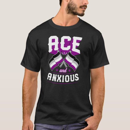 Aas En Angstige Leuke Asexual Pride Vlag Ace Aesth T-shirt (Voorkant)