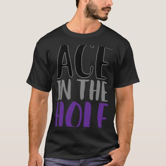 Aas in het gat Punny Asexual Pride T-shirt (Voorkant)