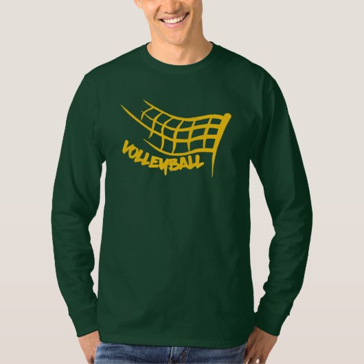 Aas! Mannen Volleybal Long-Sleeve T-shirt (Voorkant)