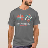 AAS + March for Science; Donkergrijs T-shirt (Voorkant)
