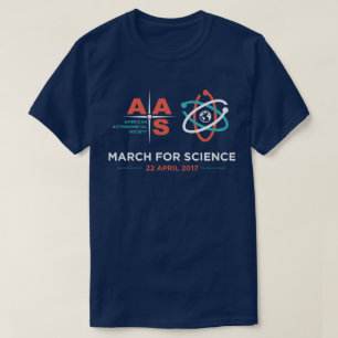 AAS + March for Science; Marineblauw T-shirt
