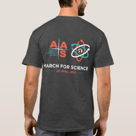 AAS + March for Science; Omgekeerd, Koolsteengrijs T-shirt