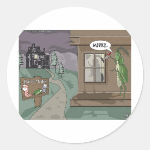 Aas Motel Grappige Visserij Cartoon Cadeaus & T-sh Ronde Sticker