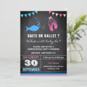 Aas of Ballet Geslacht Reveal Feest Kaart (Staand voorkant)