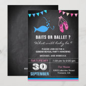 Aas of Ballet Geslacht Reveal Feest Kaart (Voorkant / Achterkant)