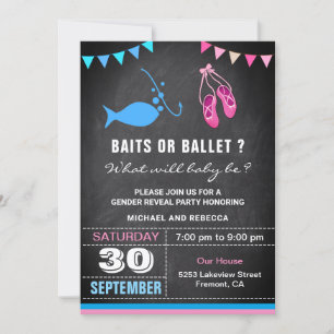 Aas of Ballet Geslacht Reveal Feest Kaart