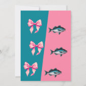 aas of strikken blauw of roze Gevist geslacht onth Kaart (Achterkant)