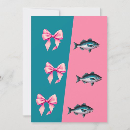 aas of strikken blauw of roze Gevist geslacht onth Kaart (Achterkant)