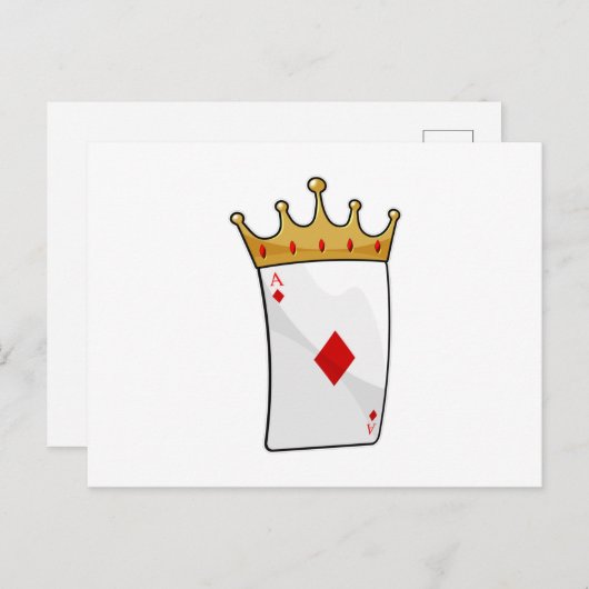 Aas Ruiten met Koningskroon Briefkaart (Voorkant / Achterkant)