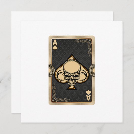 Aas Schoppen Schedel Kaarten Poker Casino Speler G (Voorkant / Achterkant)
