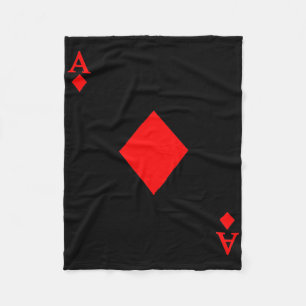 Aas van diamanten dek van kaarten Halloween kostuu Fleece Deken