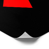 Aas van diamanten dek van kaarten Halloween kostuu Poster (Hoek)