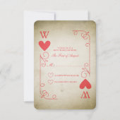 Aas van harten bruiloft RSVP (Voorkant)