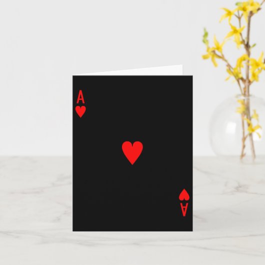 Aas van harten deck van kaarten Halloween kostuum (Gele Bloem)