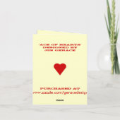 Aas van Harten Feestdagen Kaart (Achterkant)