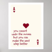 Aas van Harten Inspirerende Speelkaart Print (Voorkant)