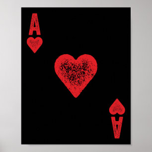 Aas van harten Kaart kostuum Poster