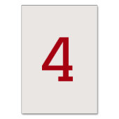 Aas van Harten Kaart - Tafelnummer Beginletters (Achterkant)