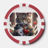 Aas van harten kat poker chips (Voorkant)