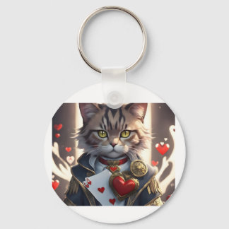 Aas van harten kat sleutelhanger