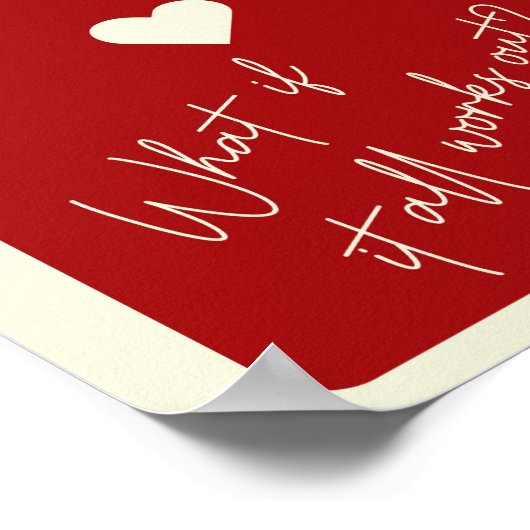 Aas van Harten Liefdescitaat Wat als het allemaal Poster (Hoek)