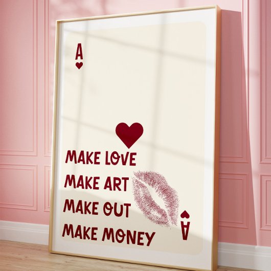 Aas van Harten Poster Make Love Make Art Typografi