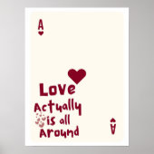 Aas van Harten Speelkaart Muurkunst | Romantische Poster (Voorkant)