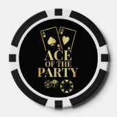 Aas van het Feest Bruidegom Ontwerp Poker Chips (Voorkant)