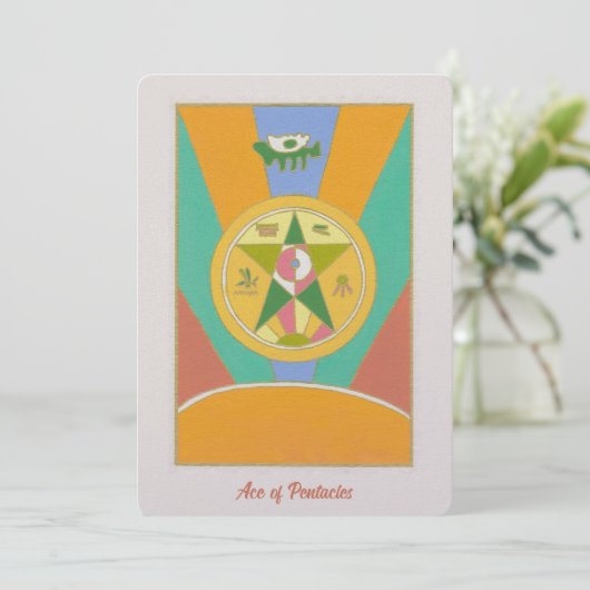Aas van Pentacles (Staand voorkant)
