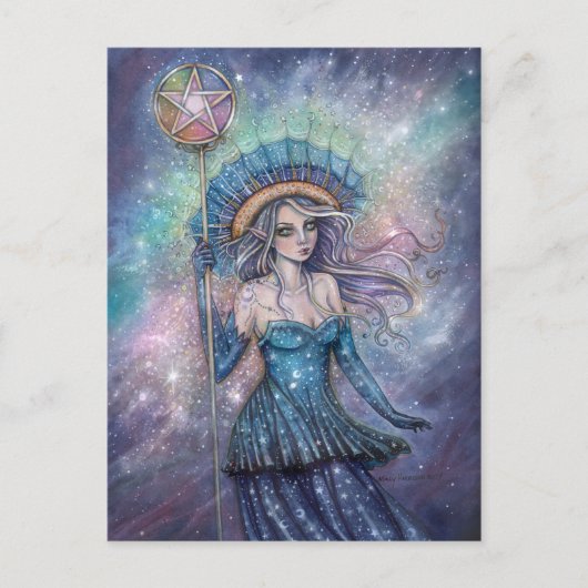 Aas van Pentacles Tarot Kunst door Molly Harrison Briefkaart (Voorkant)