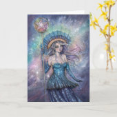 Aas van Pentacles Tarot Kunst door Molly Harrison Kaart (Gele Bloem)
