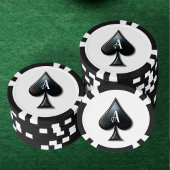 Aas van Schoppen Casino Speelkaarten Poker Chips