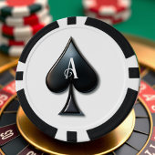 Aas van Schoppen Casino Speelkaarten Poker Chips