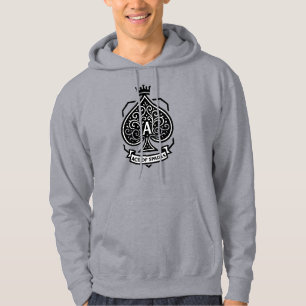 Aas van schoppen Crest — gekroonde filigraan Hoodie