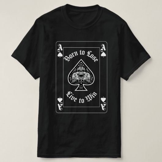 Aas van Schoppen Speelkaart T-shirt (Design voorkant)