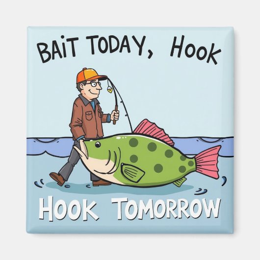 Aas vandaag, haak morgen magneet (Voorkant)