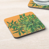 Aasboom, groene gele zomergroene bloem drankjes onderzetter (Linkerzijde)