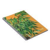 Aasboom, groene gele zomergroene bloem notitieboek (Rechterzijde)