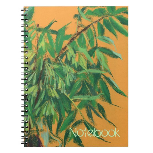 Aasboom, groene gele zomergroene bloem notitieboek (Voorkant)