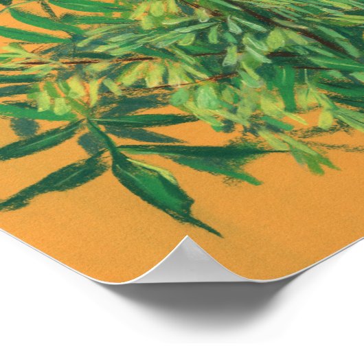 Aasboom, groene gele zomergroene bloem poster (Hoek)