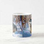 Aaskan Malamute Laat het Sneeuwen Kerstmis Koffiemok (Center)