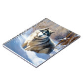 Aaskan Malamute Laat het Sneeuwen Kerstmis Notitieboek (Linkerzijde)