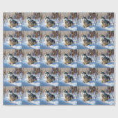 Aaskan Malamute liet het sneeuwen Kerstmis Cadeaupapier (Vlak)