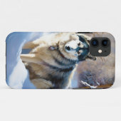 Aaskan Malamute liet het sneeuwen Kerstmis Case-Mate iPhone Case (Achterkant (horizontaal))