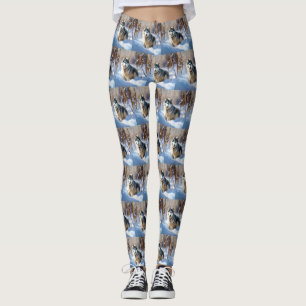 Aaskan Malamute liet het sneeuwen Kerstmis Leggings