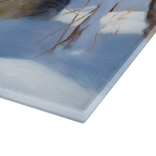 Aaskan Malamute liet het sneeuwen Kerstmis Snijplank (Hoek)