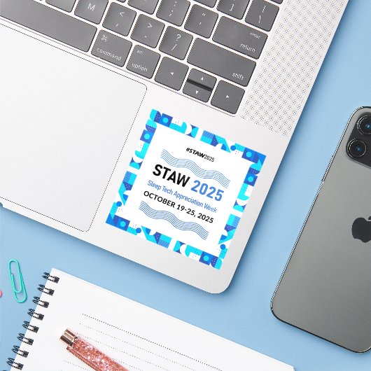 AAST 2025 STAW Sticker (Laptop met iPhone)