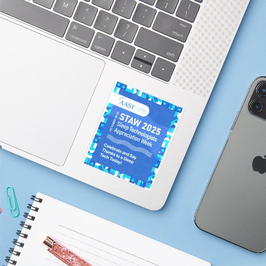 AAST 2025 STAW Sticker (Laptop met iPhone)